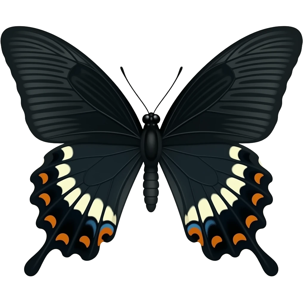 Mariposas color negro emoji
