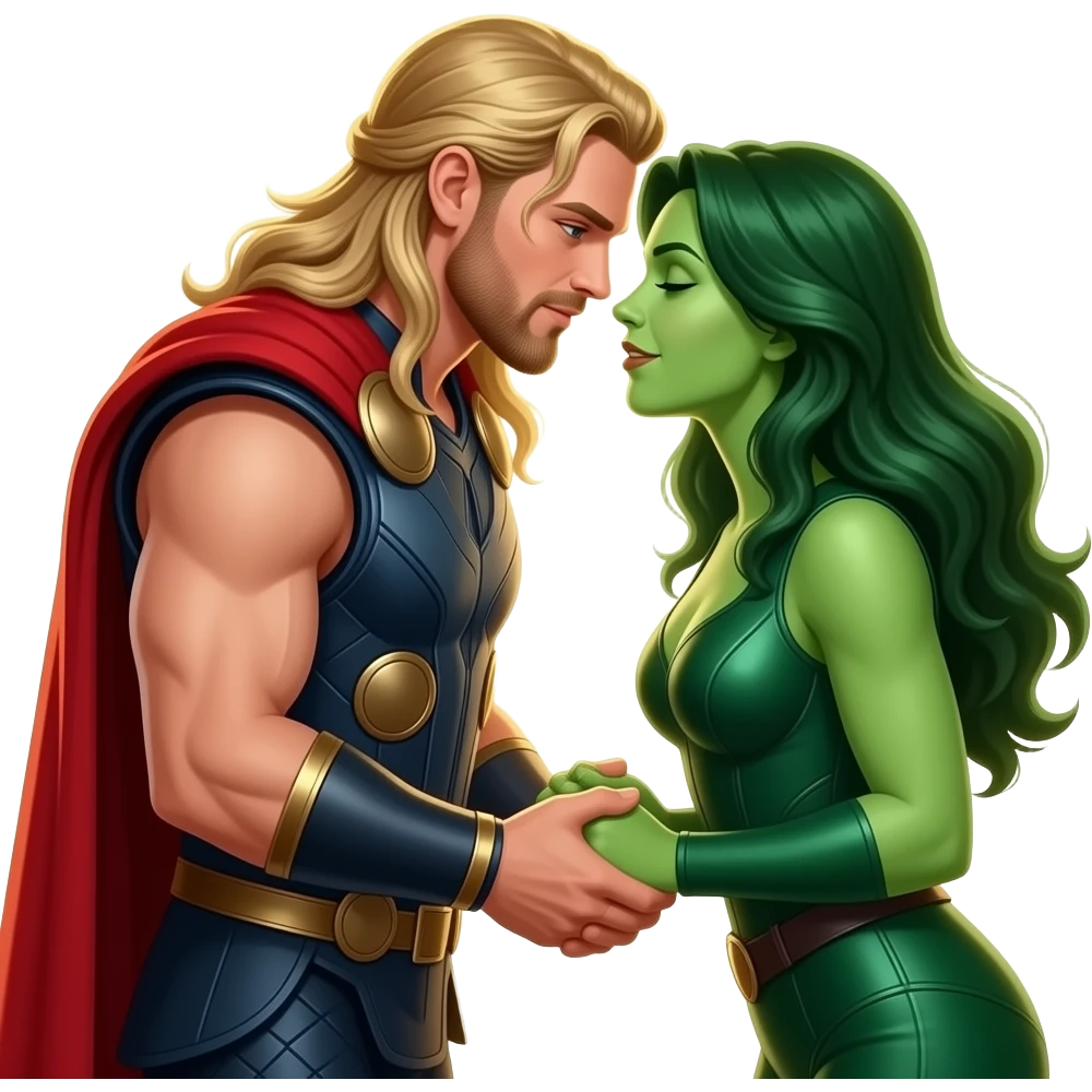 thor e mulher hulk love emoji