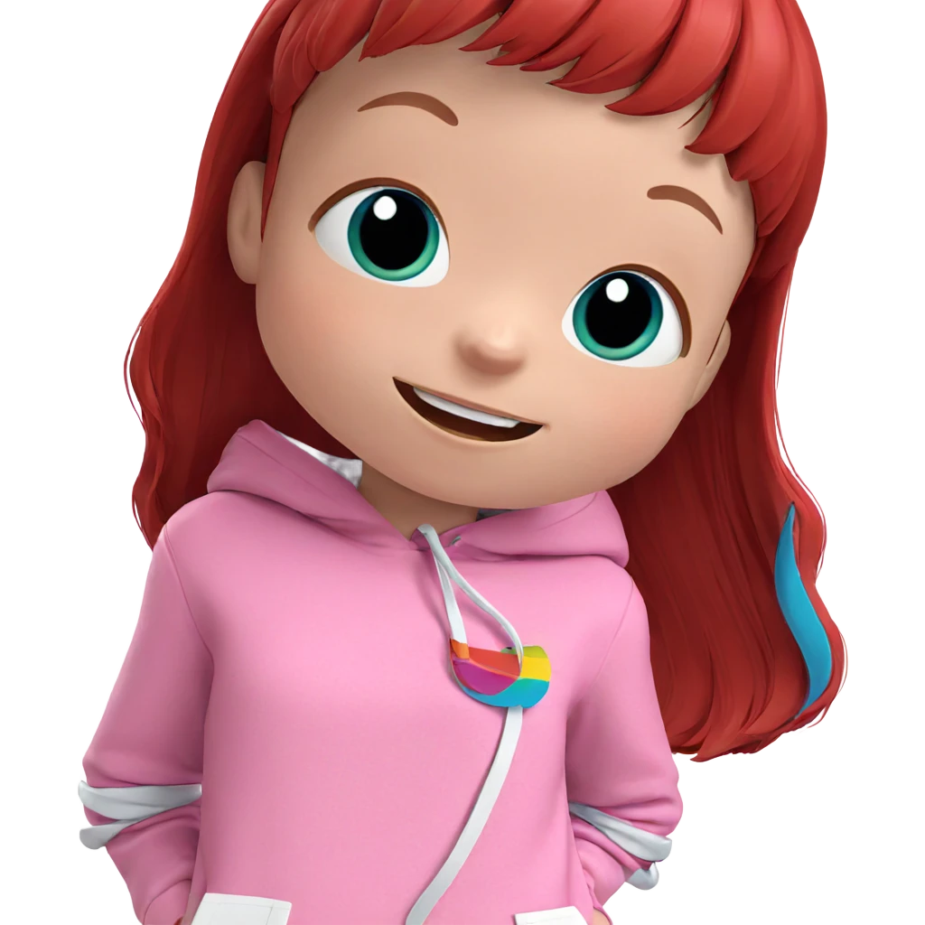 smiling girl in hoodie emoji