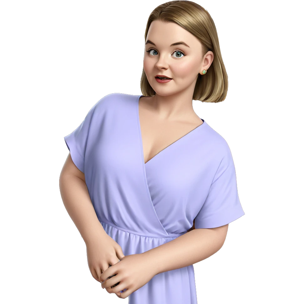 realistic girl in dress emoji