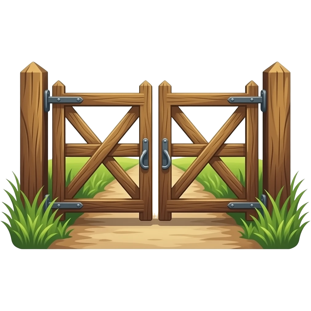 sliding gate on open emoji
