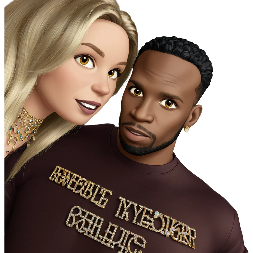 diverse friends with jewelry emoji