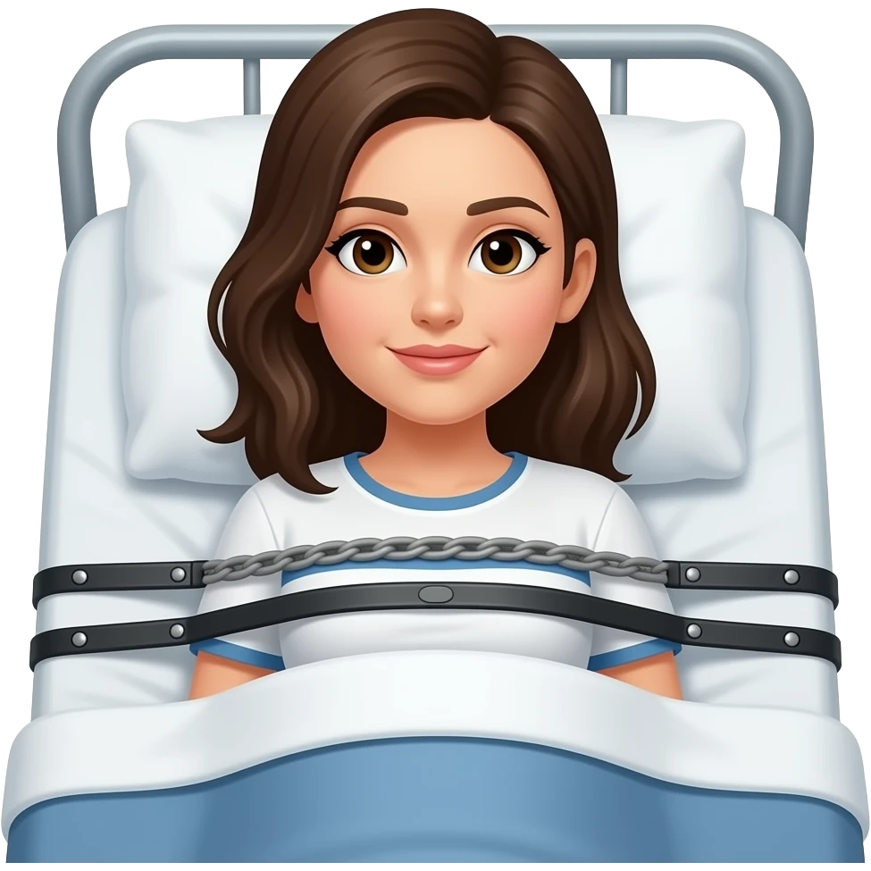 Woman restraint bed emoji