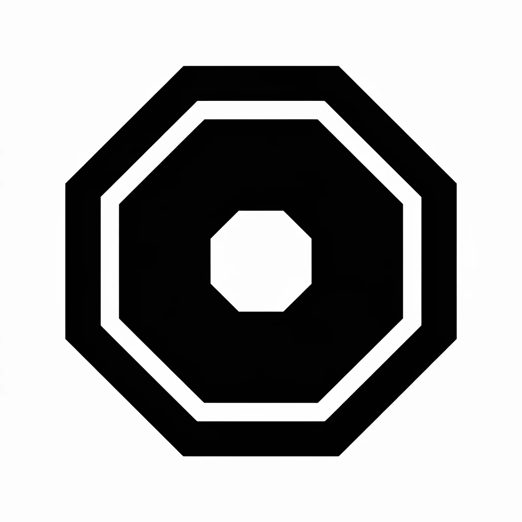 Octagon icon black silhouette emoji