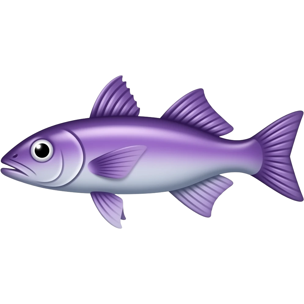 baracuda fish in full purple color emoji