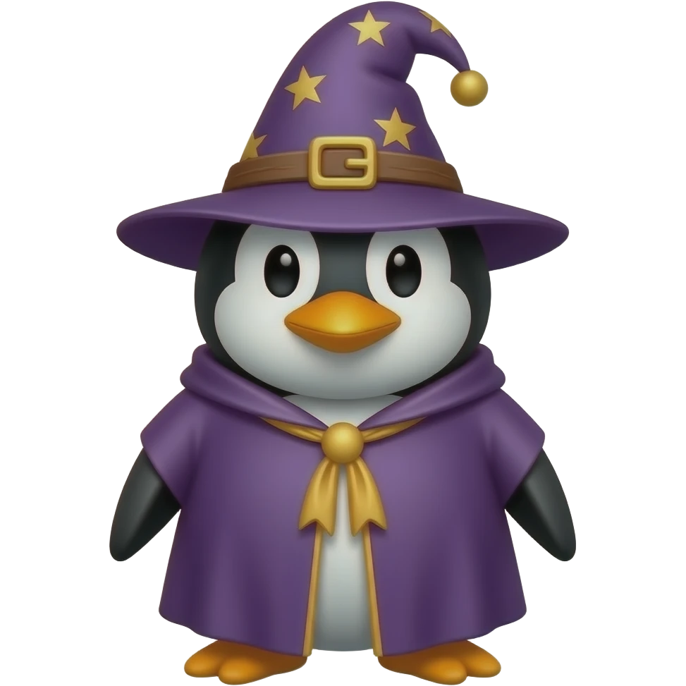 Penguin Wizard emoji