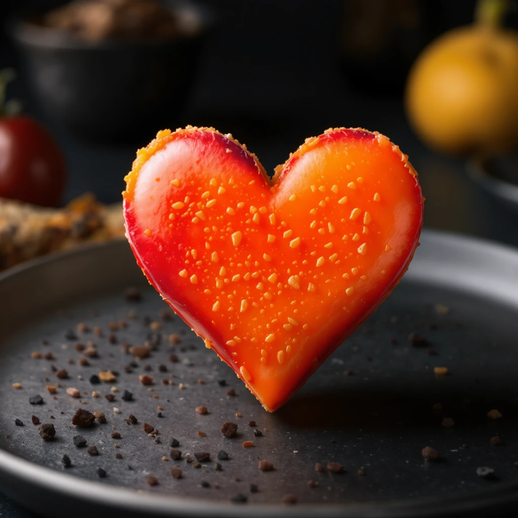 food heart emoji with a gradient effect emoji