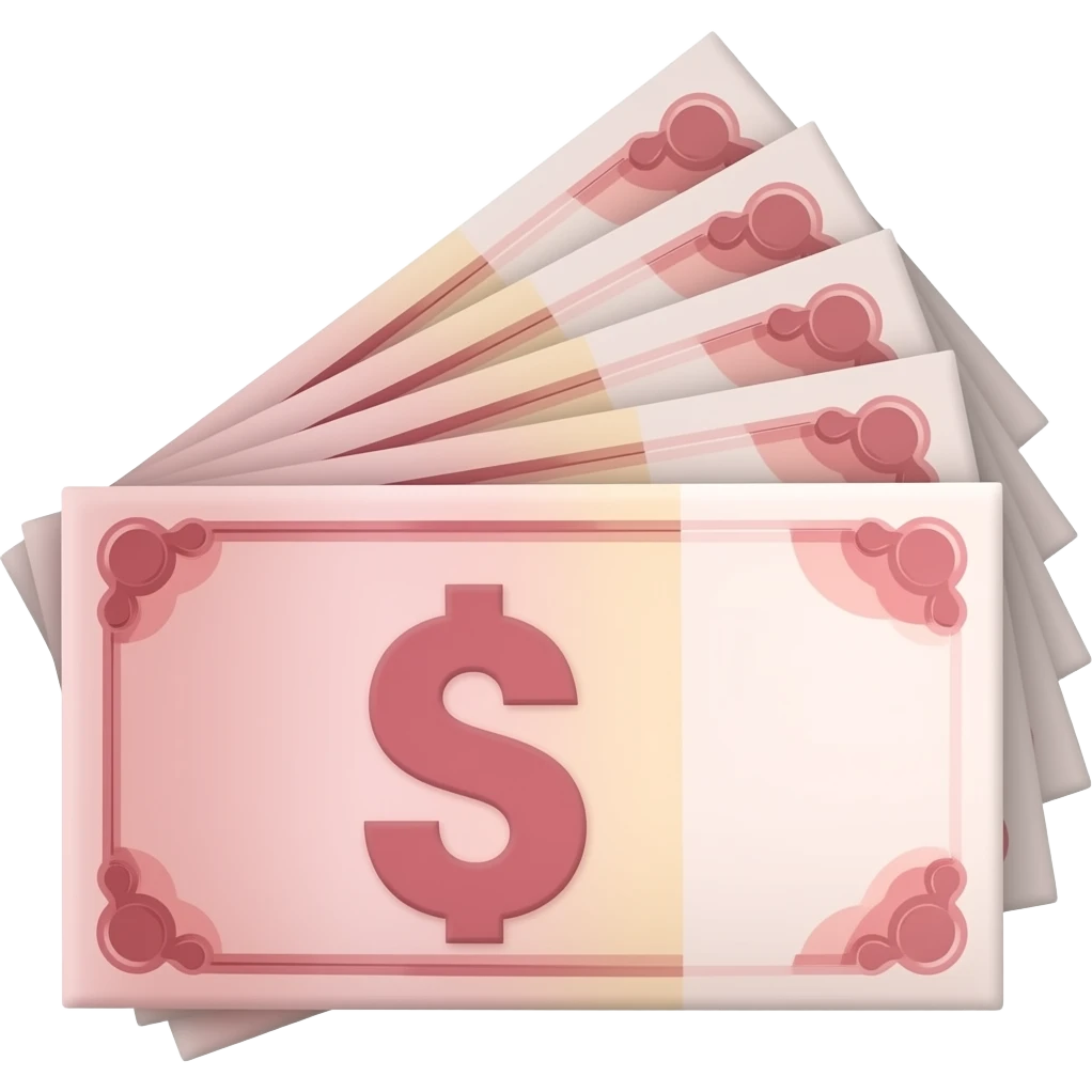 genera el sticker de dinero, muchos billetes, pero vistos de frente emoji