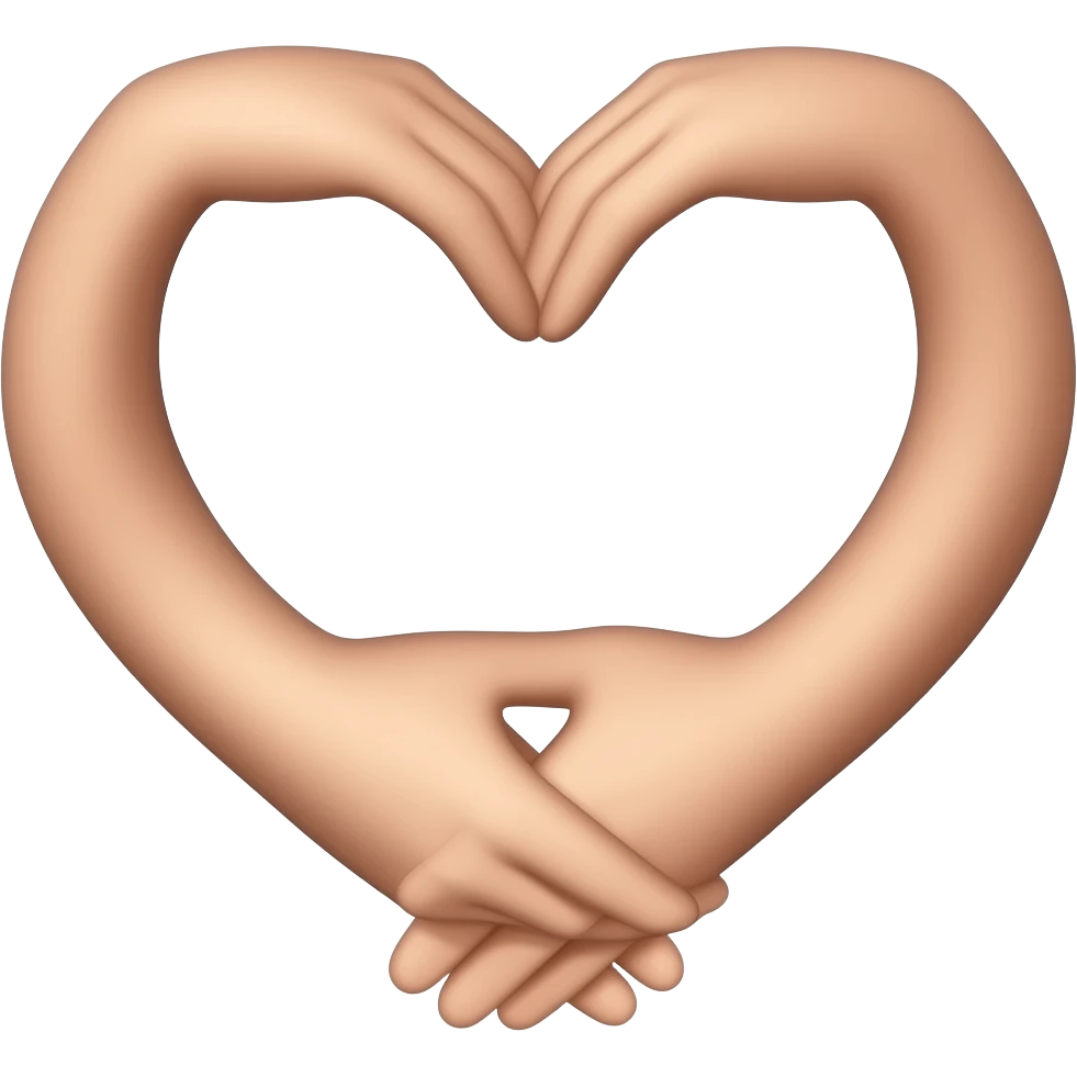 deux bras entiers qui forment un coeur emoji