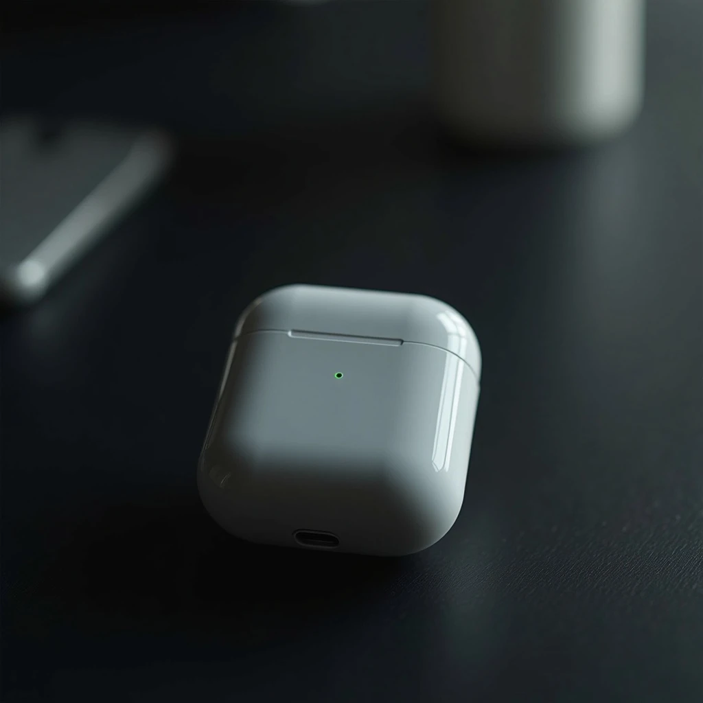 cinematic still of a airpods emoji