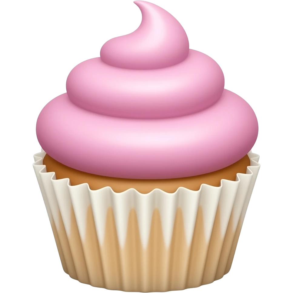 Cupcake with pink icing emoji