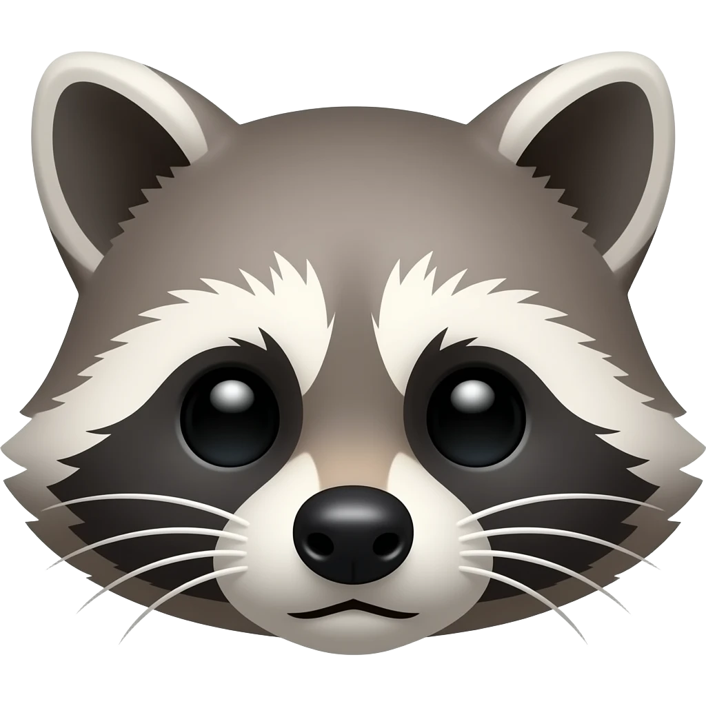 baby raccoon face emoji