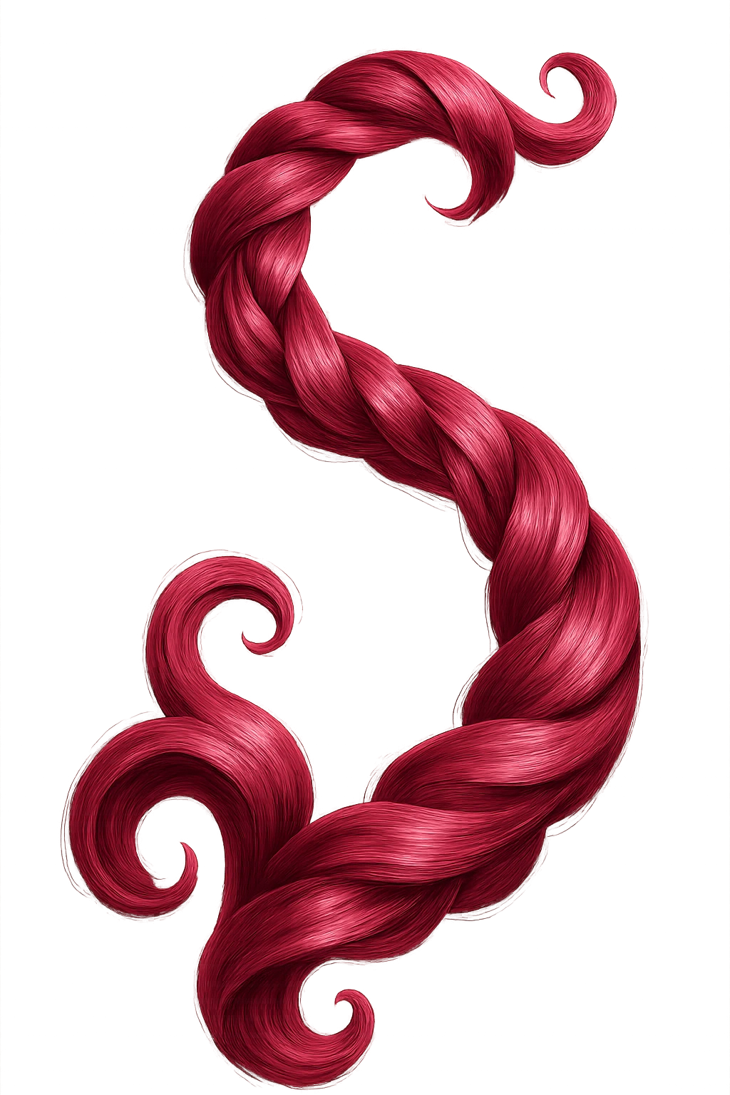 pink hair vine, luxurious and bold, no background emoji