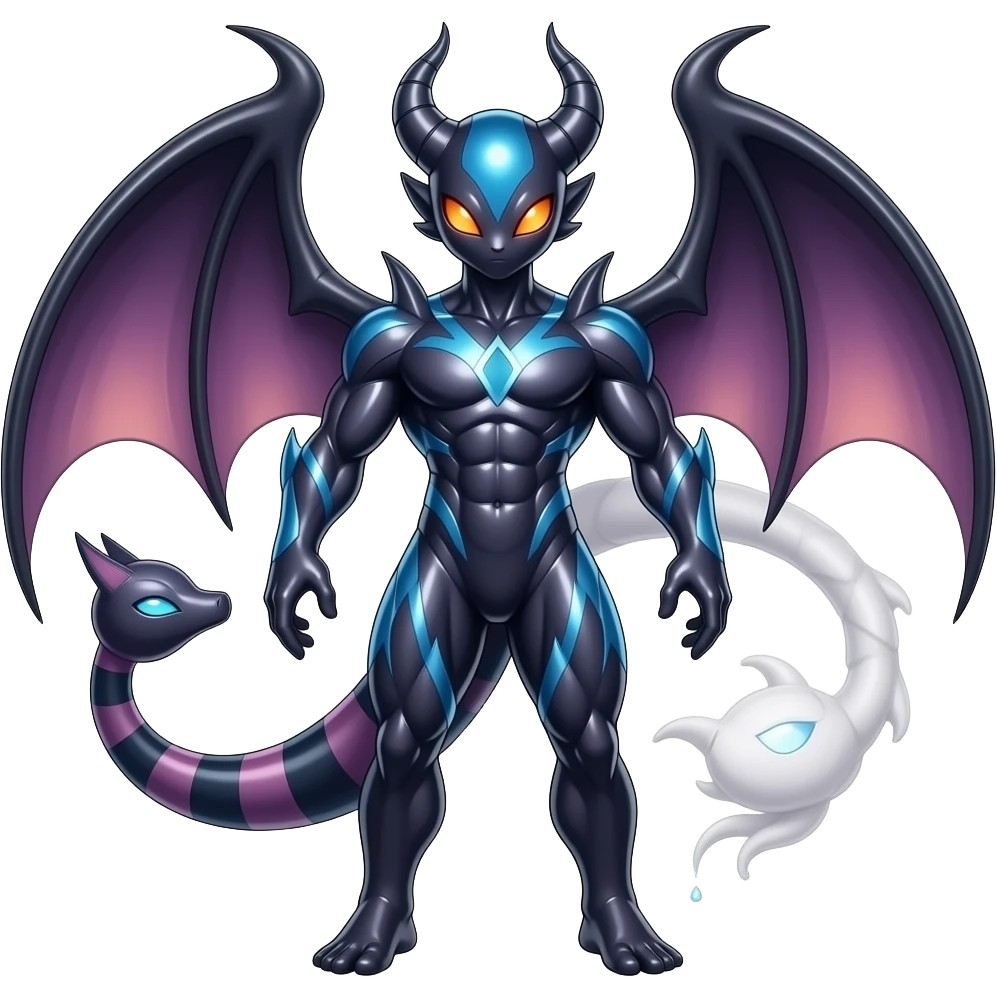 Shiny Oily Glossy Yveltal-Scyther-Darkrai-Lunala-fusion emoji