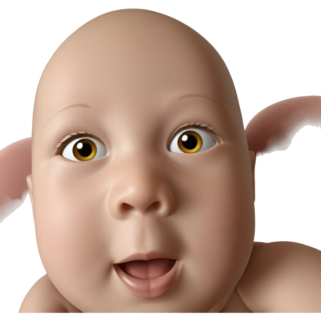 bald girl looking at viewer emoji