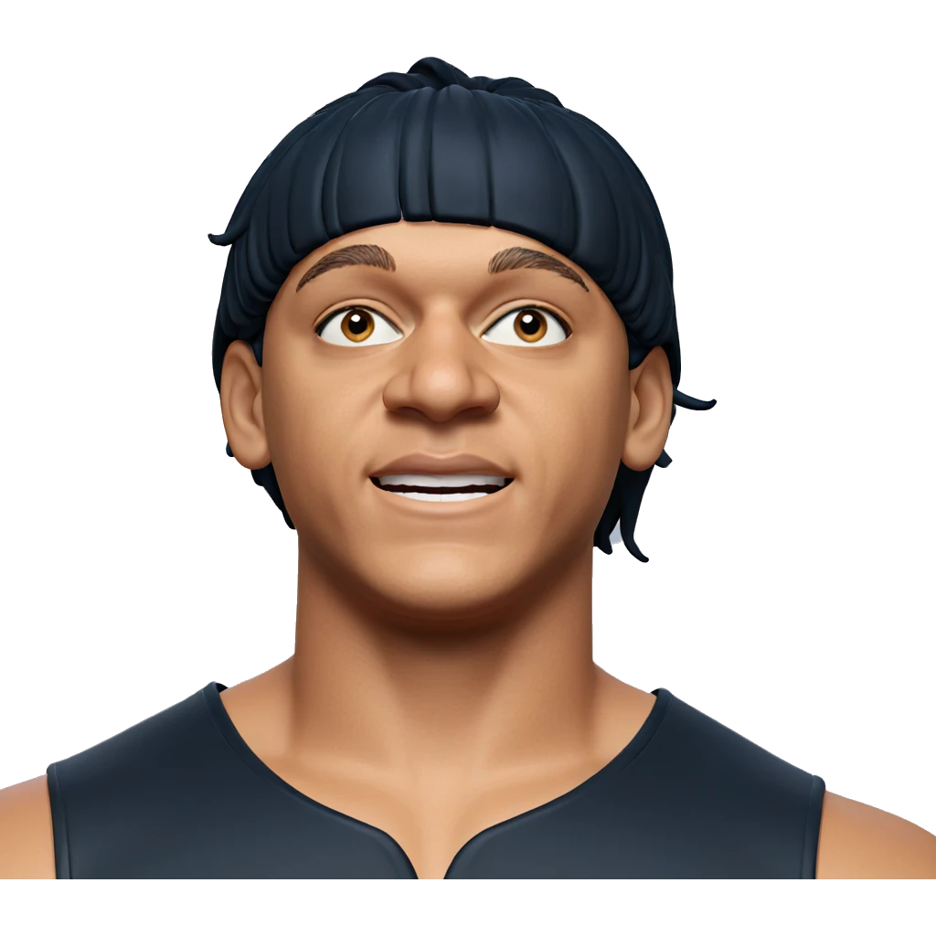 smiling boy in basketball uniform emoji