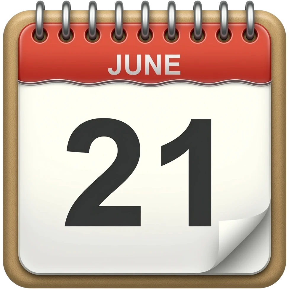 21st day of june calendar emoji