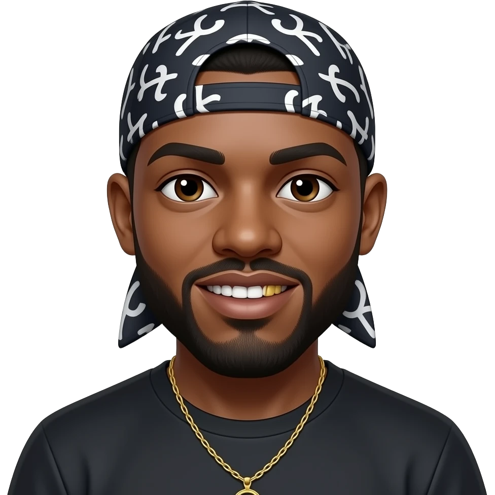 Nigga withGold teeth doorag emoji