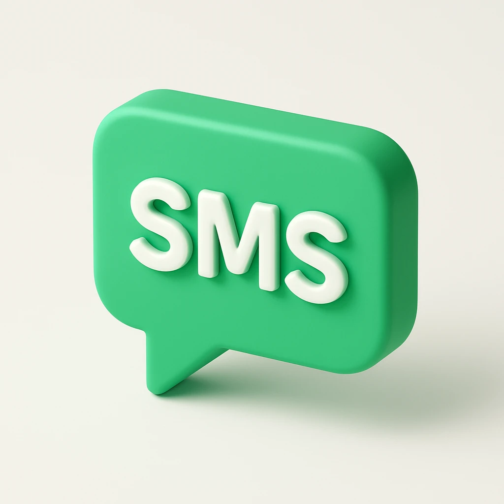 Isomorphic 3D Icon of SMS, Animated, Matte, white background. High Resolution. emoji