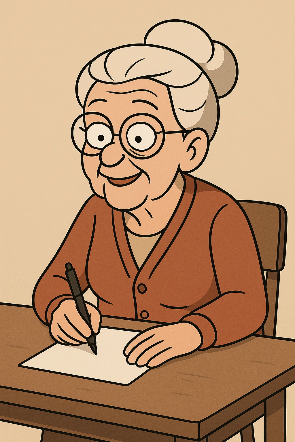 Staffan Hallerstam action Meta Velander paper a pen emoji