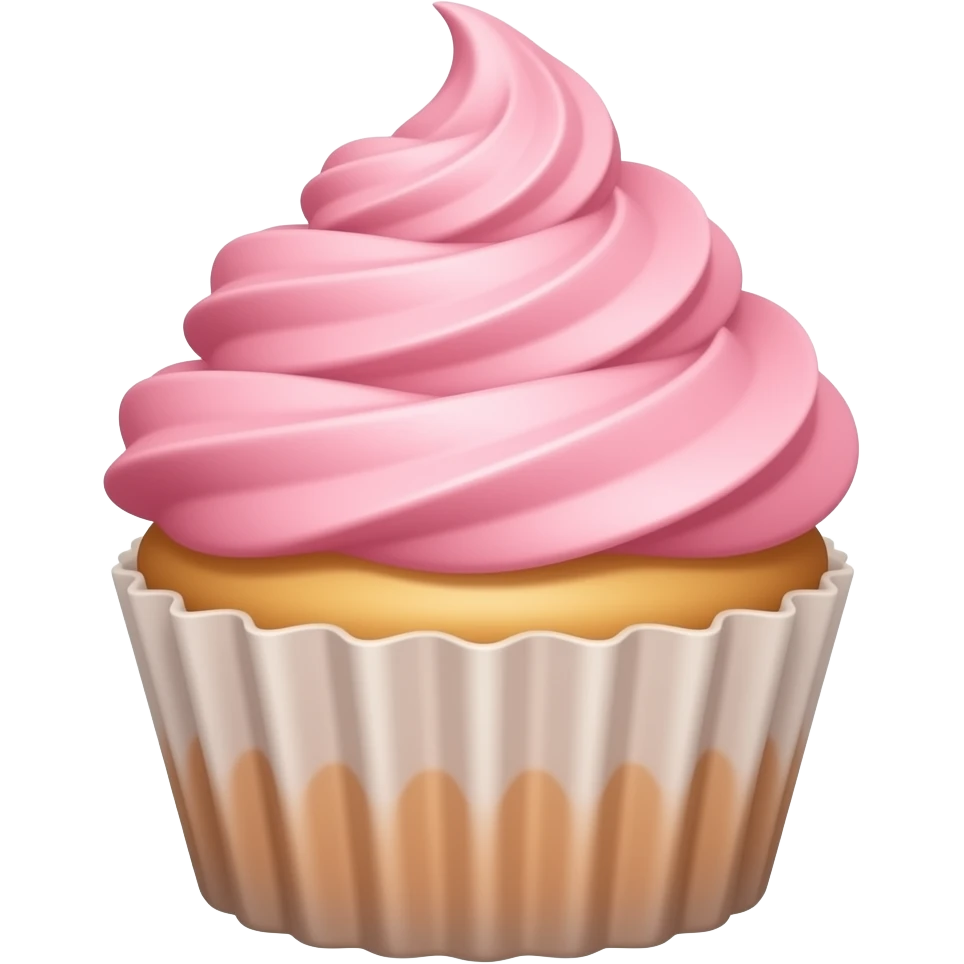 Cupcake with pink icing emoji