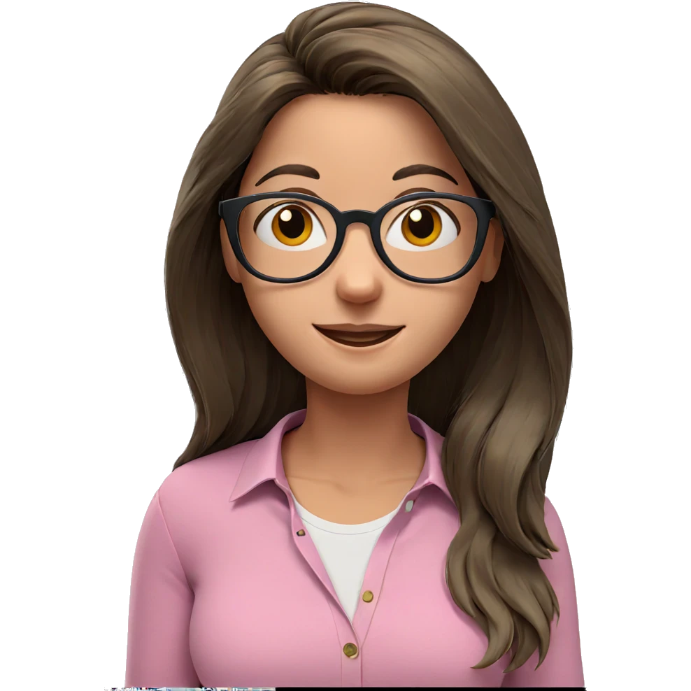 smiling girl with glasses emoji