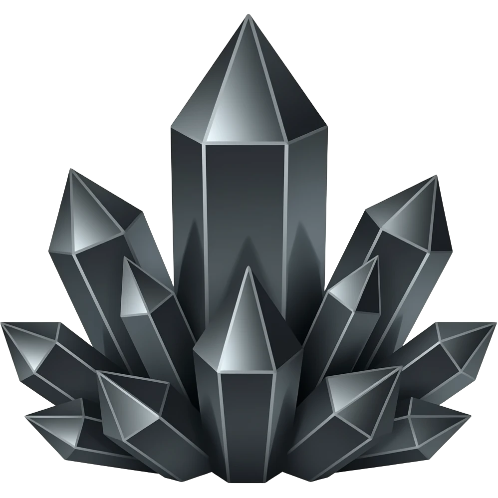 Black crystal cluster custom emoji ios emoji