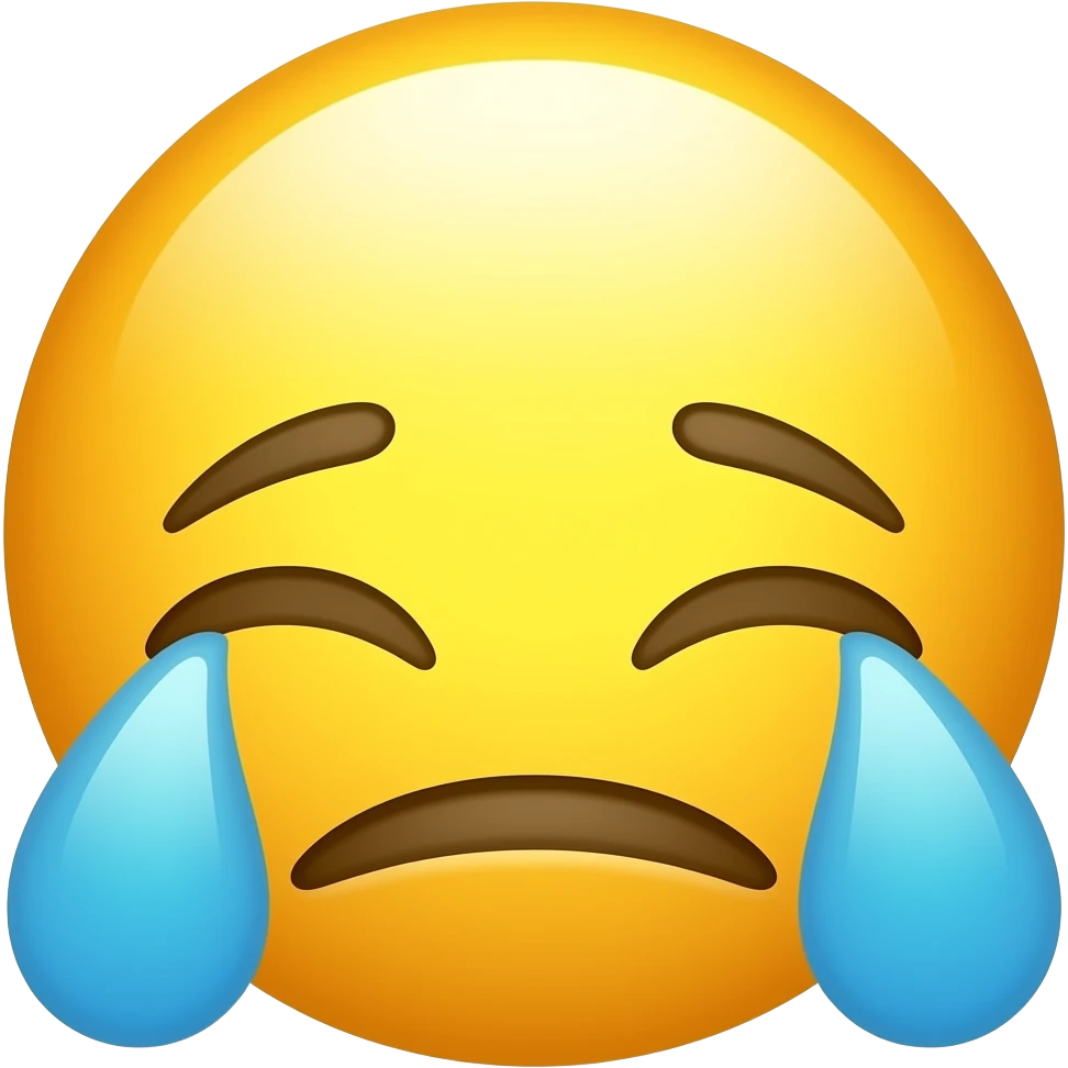 A laughing with tears and facepalming yellow emoji style emoji