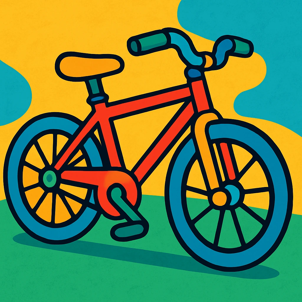 bike in vibrant toon style emoji
