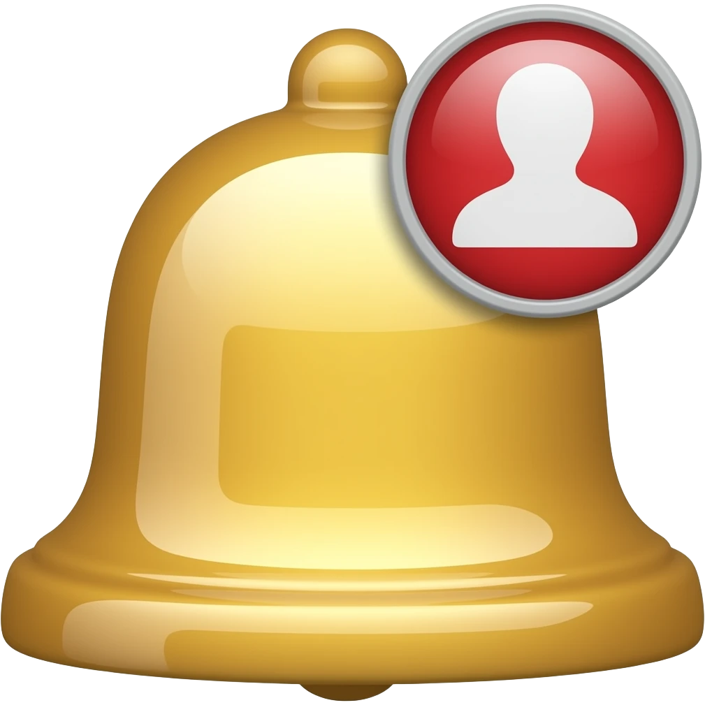 El emoji de una Campana notificando con alerta emoji