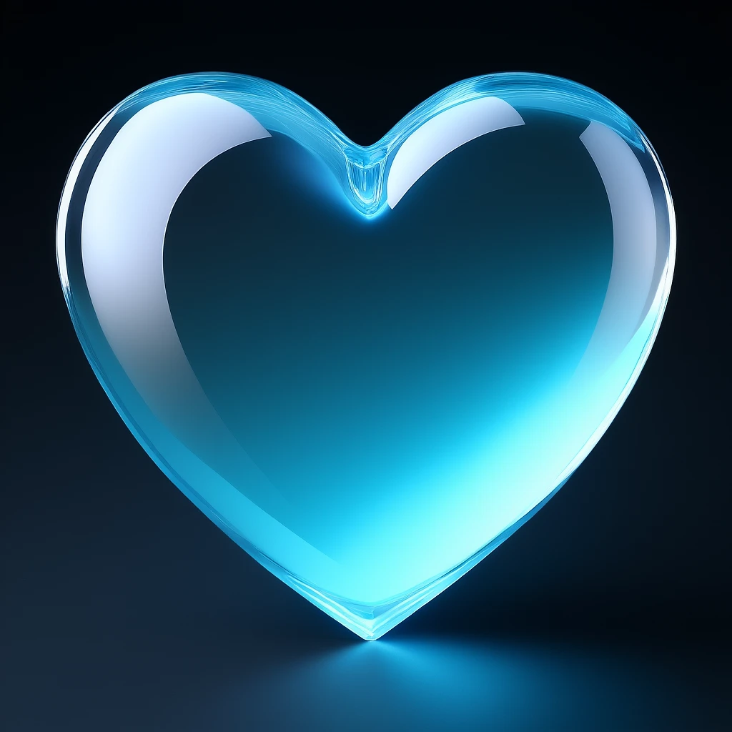 heart with a glass effect emoji