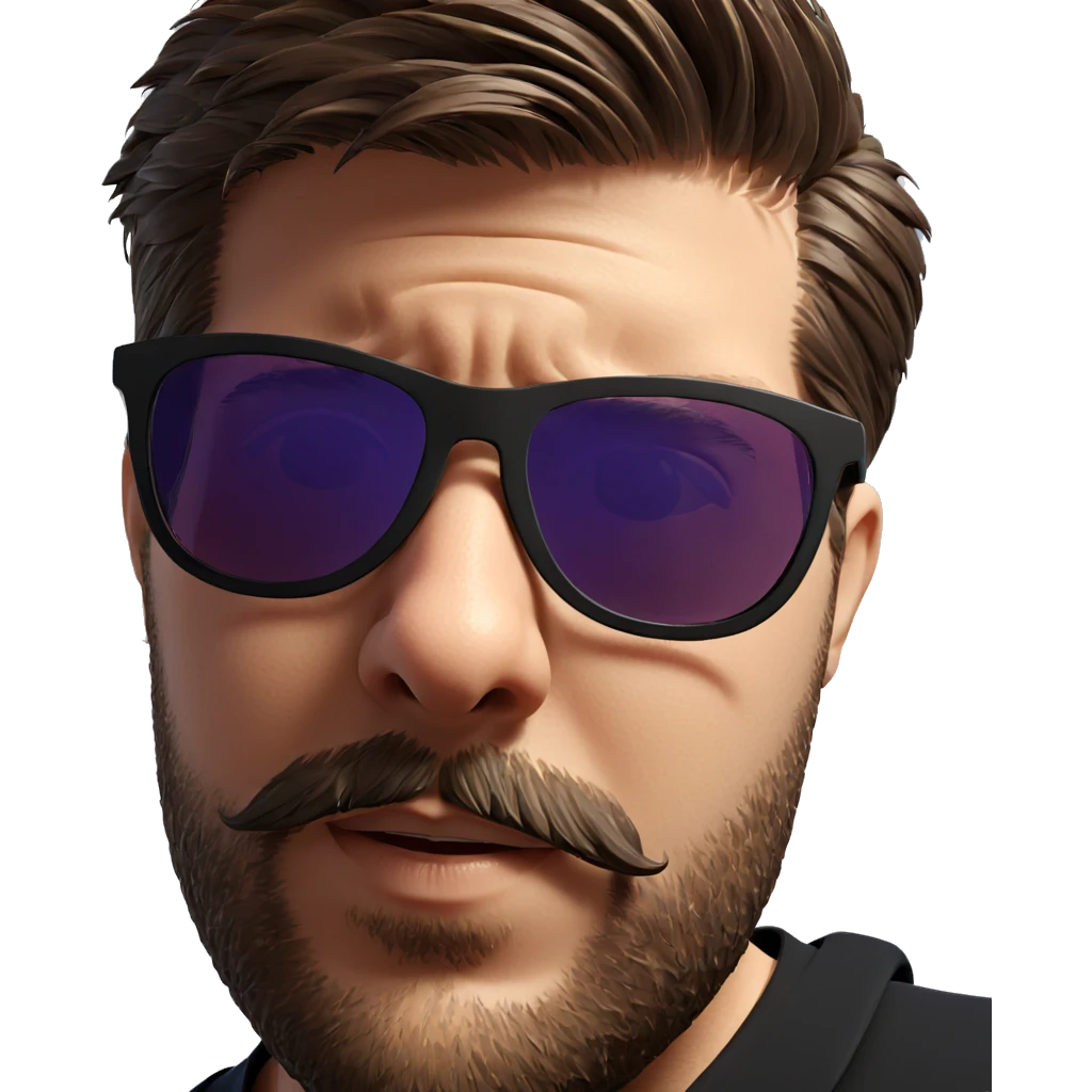 bearded man in sunglasses portrait emoji