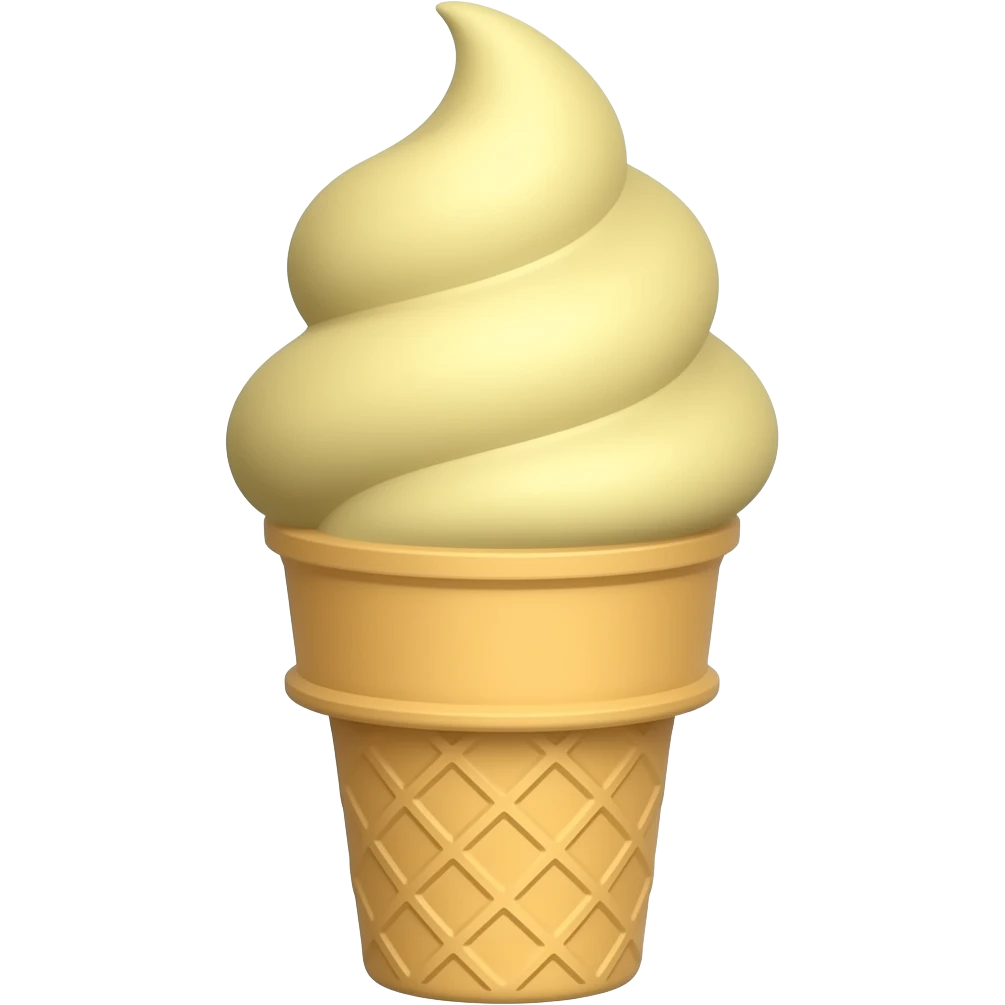yellow ice cream cone emoji