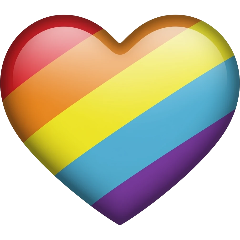 Progress flag heart red, orange, yellow, green, blue, violet, white, pink, light blue, brown and black emoji