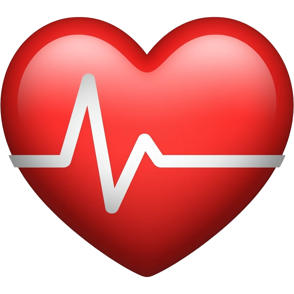 heart with a lifeline through it emoji