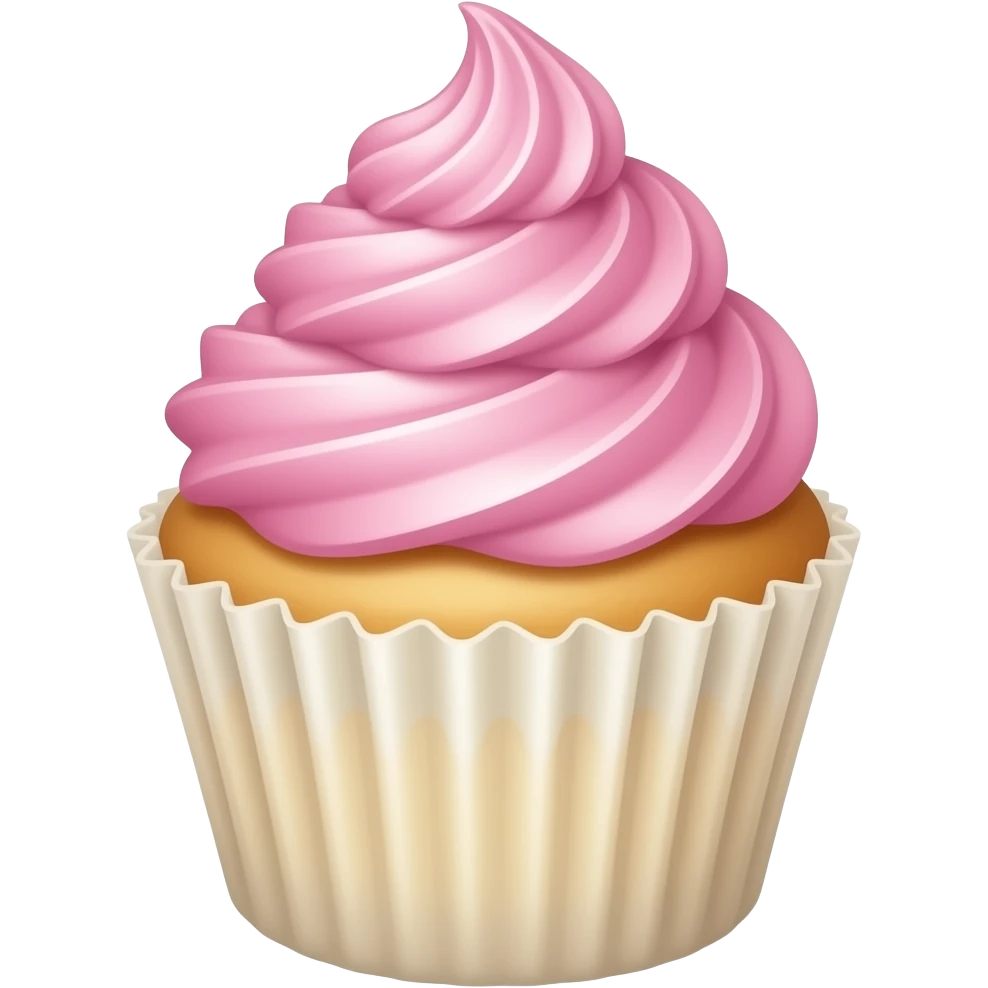 Cupcake with pink icing emoji