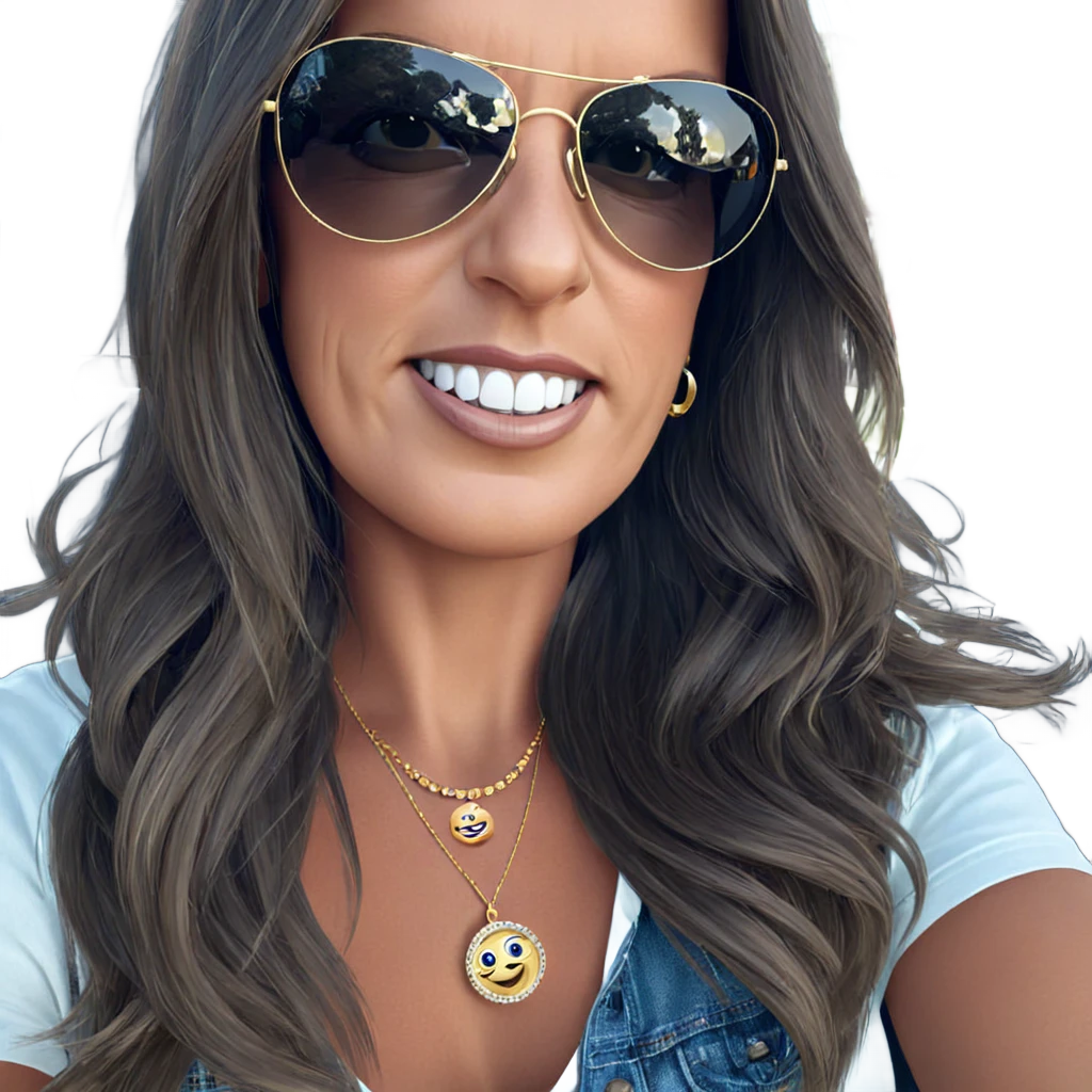 girl in car with jewelry emoji
