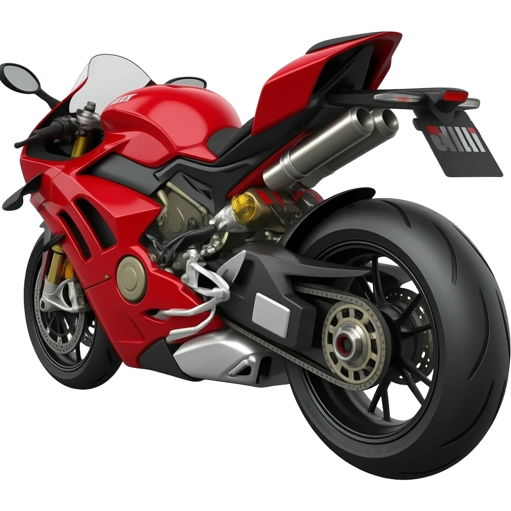 Ducati Street fighter V4s with hight mount akrapovich exhaust. emoji
