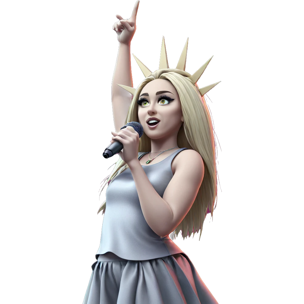 girl singing with microphone raised emoji