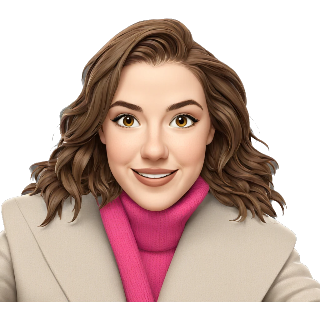 smiling girl with brown hair emoji