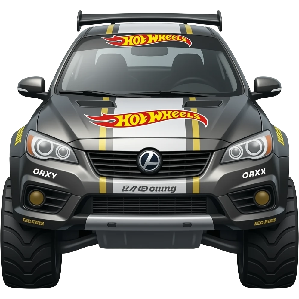 Hotwheels style rally car emoji