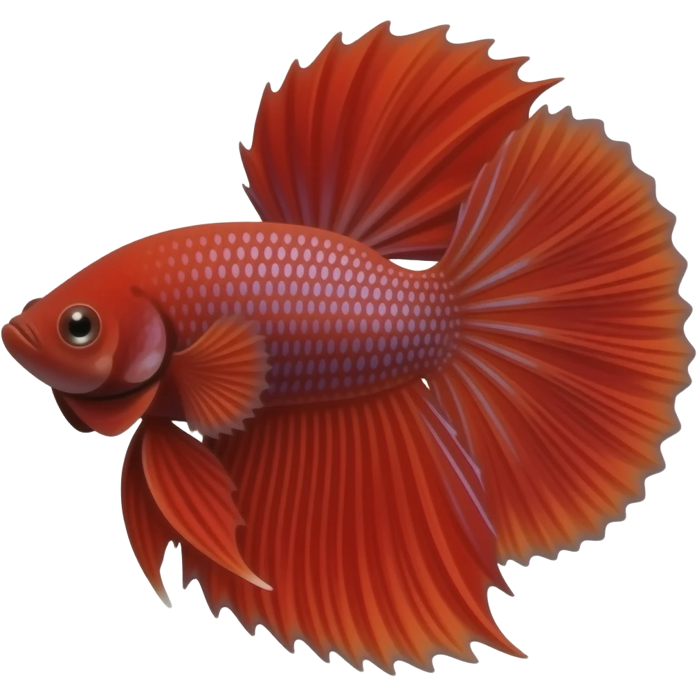 Red betta fish emoji