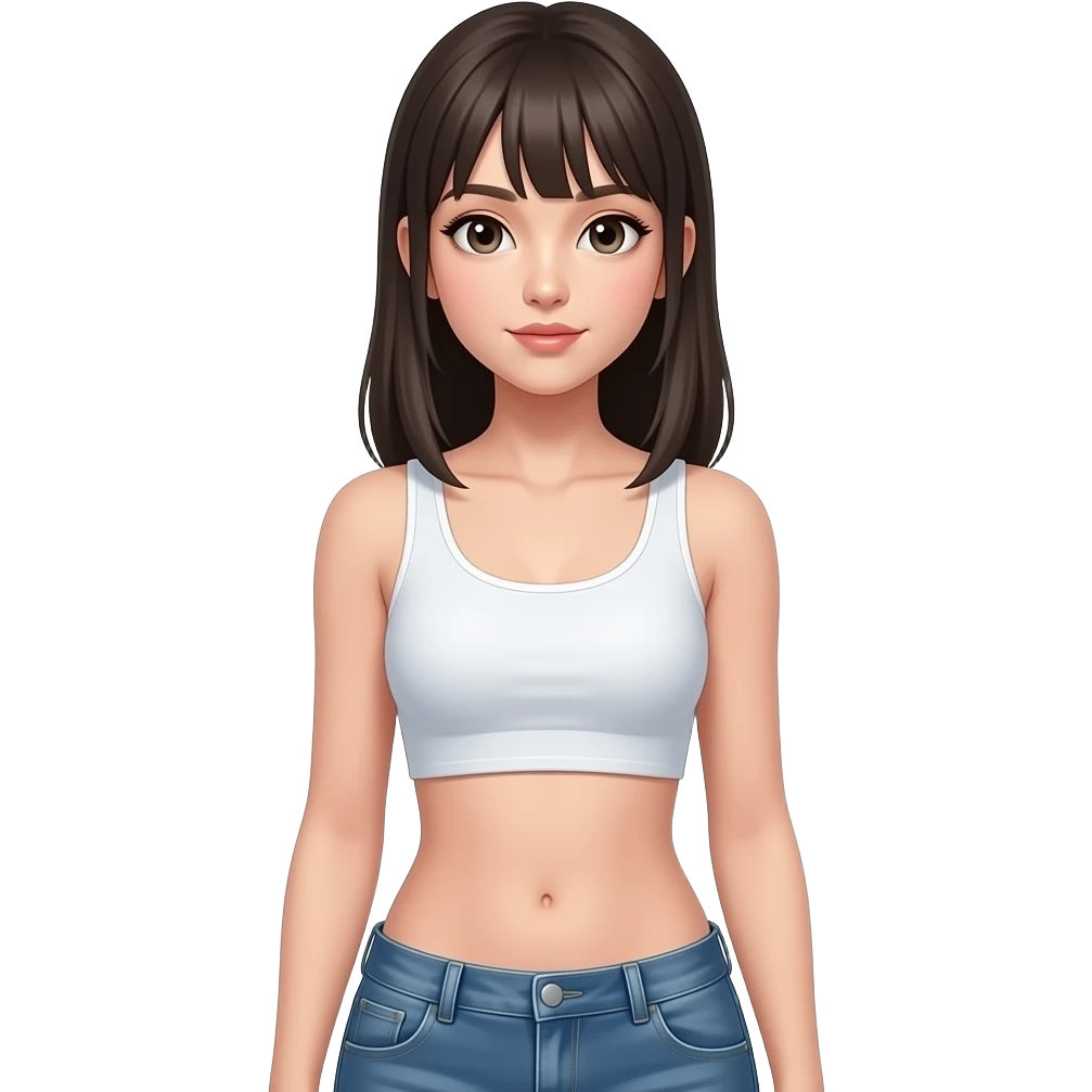 unrealistically thin waisted girl - like so thin, crazy thin emoji