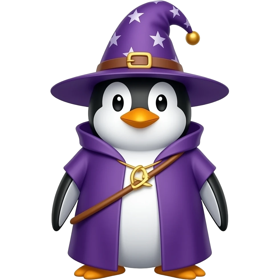 Penguin Wizard emoji