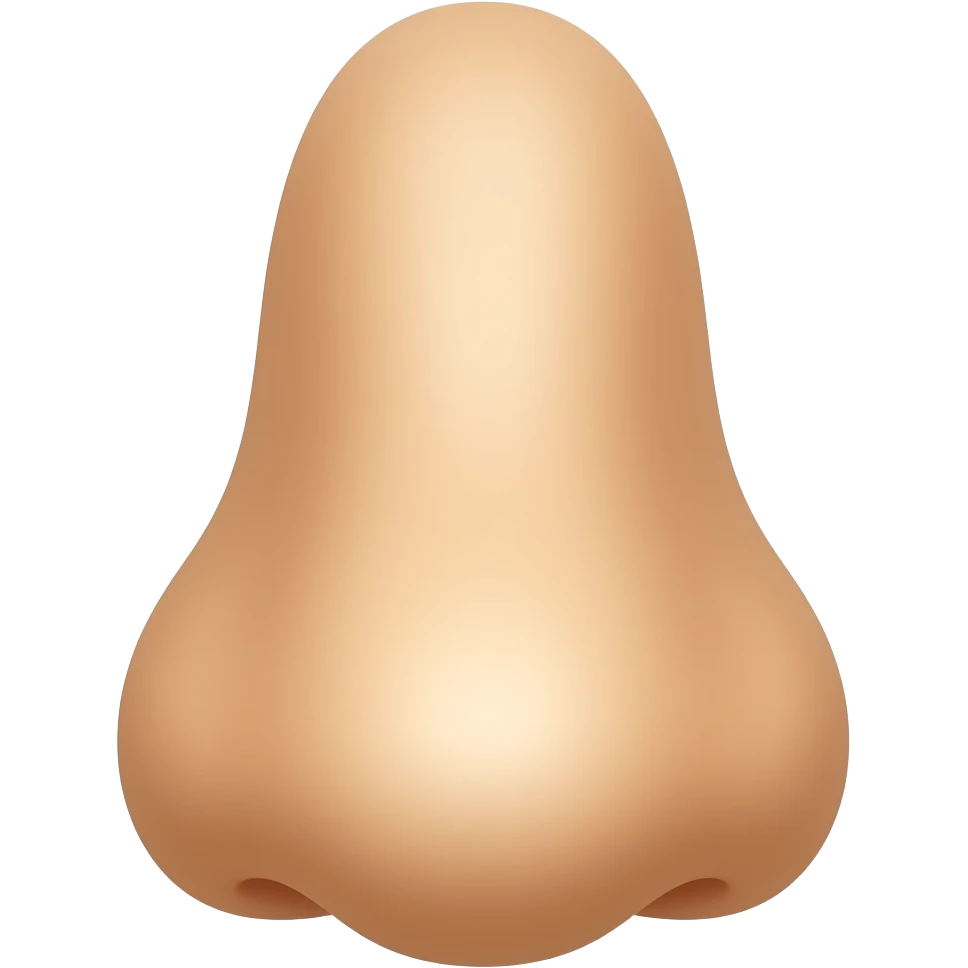 A small beige nose emoji