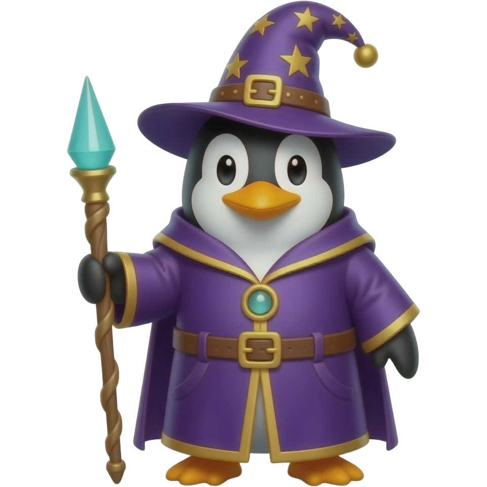 Penguin Wizard emoji