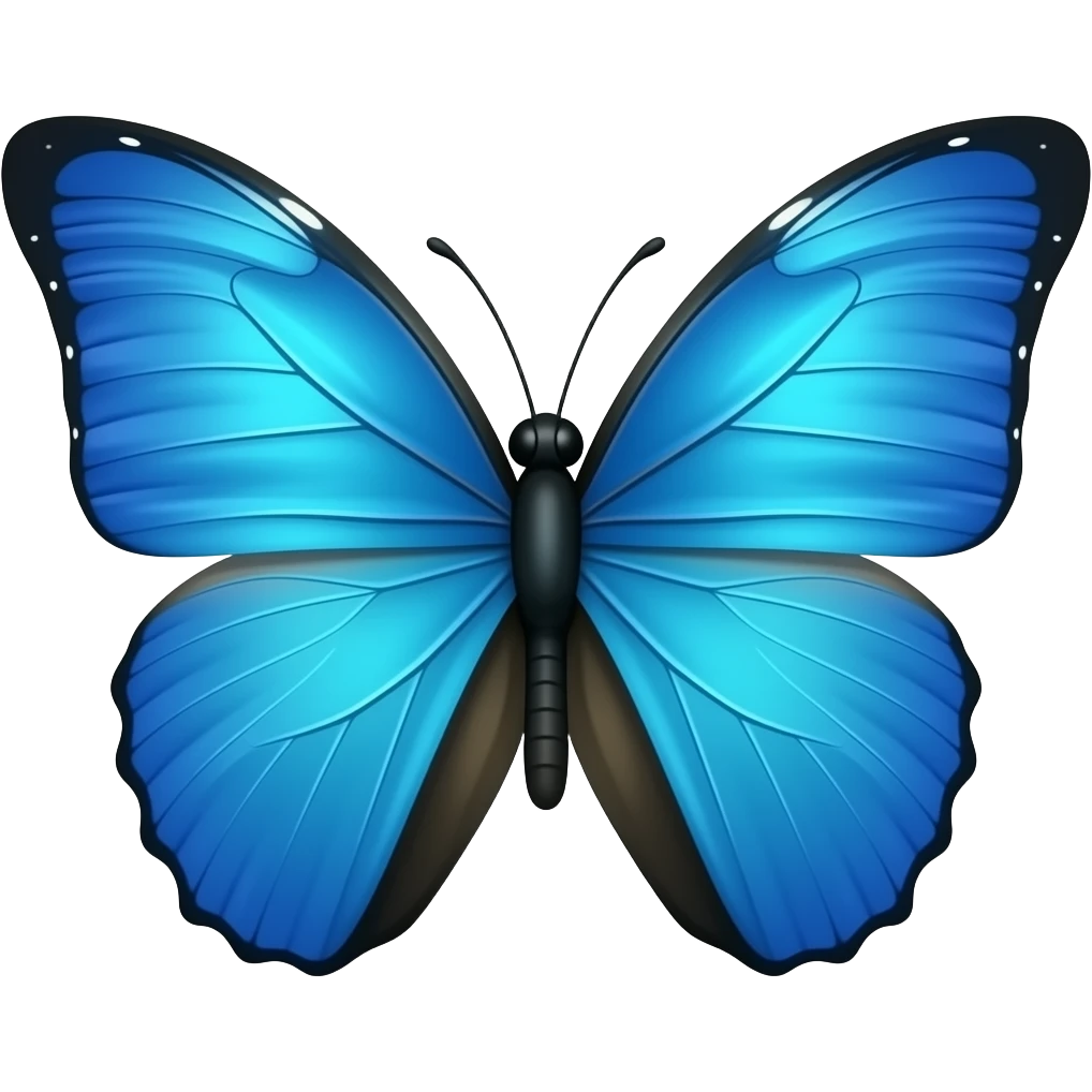 Blue butterfly emoji