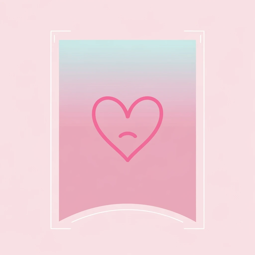 pastel emo banner with a heart accent, cute, expressive, minimal, variation 4 emoji