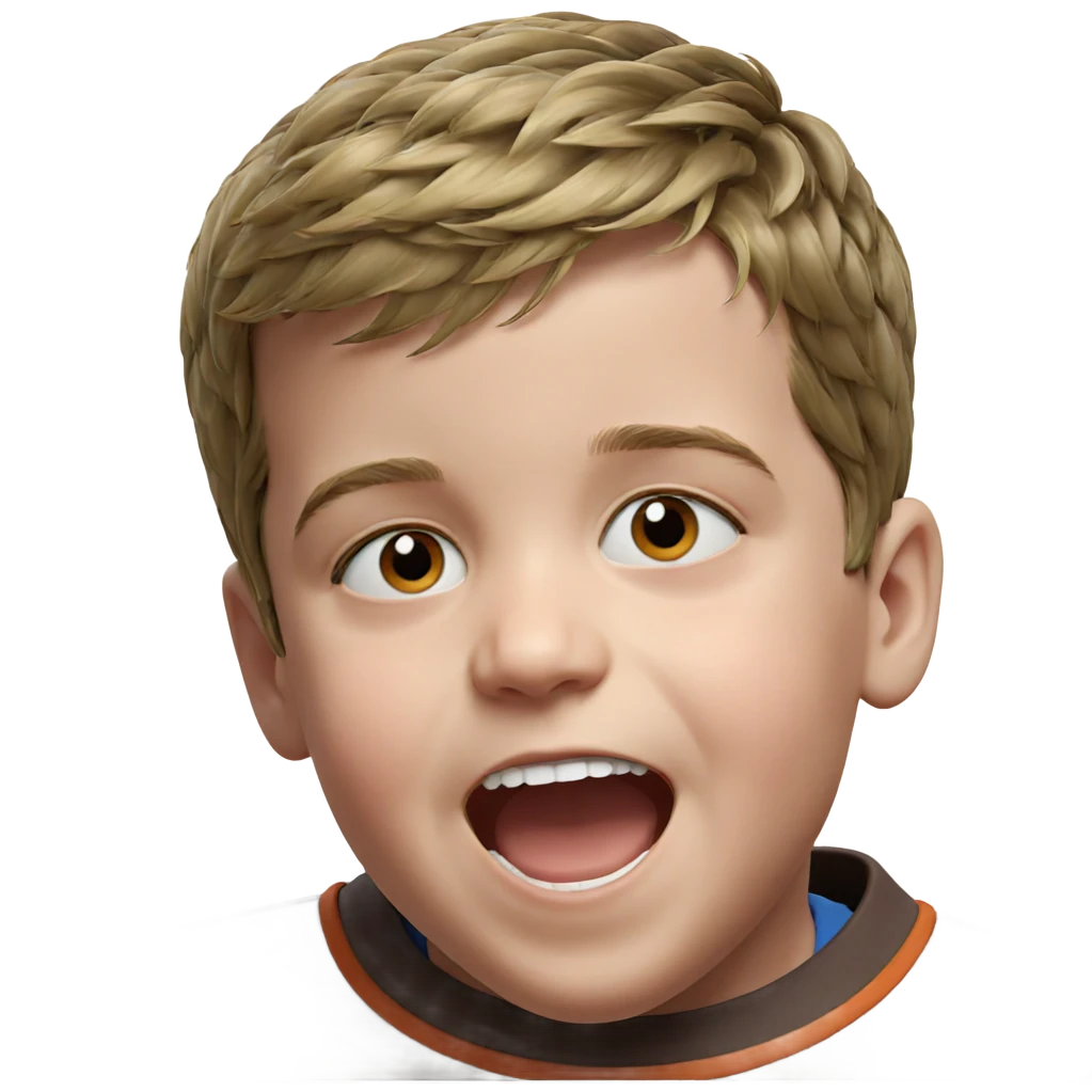 portrait of a boy smiling emoji