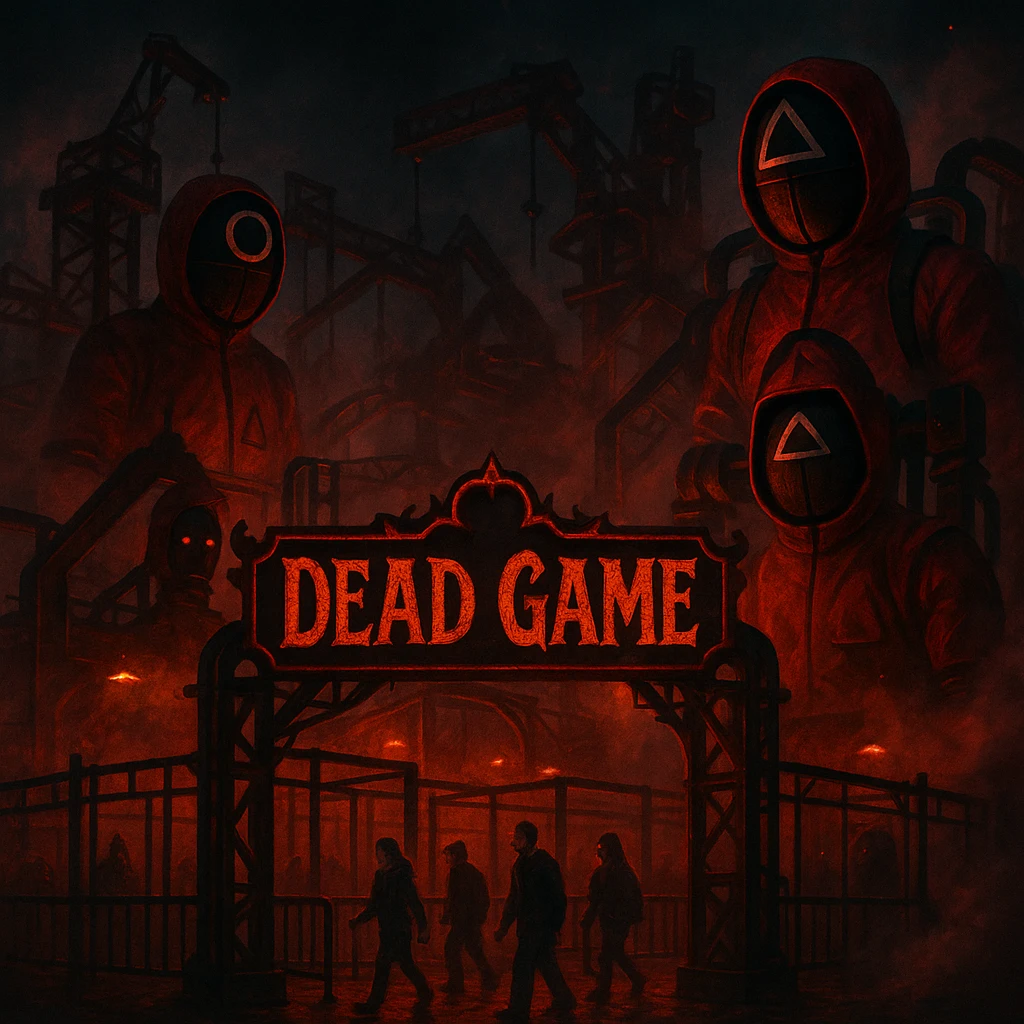 The Squid game  the game ( serie netflix)  dead game ( version parc atrraction) emoji